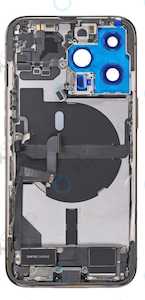 No Logo Back Housing iPhone 13 Pro Max Silver With OEM Small Parts & NFC