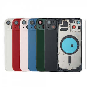 Iphone 13: No Logo Middle Frame Back Housing With Glass For iPhone 13 Black