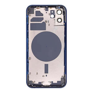 Iphone 12 Mini: No Logo Middle Frame Back Housing With Glass For iPhone 12 Mini Blue