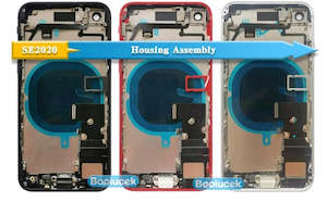 No Logo Back Housing For iPhone SE 2020 4.7" Silver With Small Parts