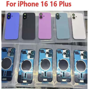 No Logo Back Glass With Bracket & Magnets iPhone 16 Plus Pink