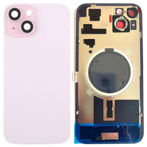 No Logo Back Glass With Bracket & Magnets iPhone 15 Plus Pink