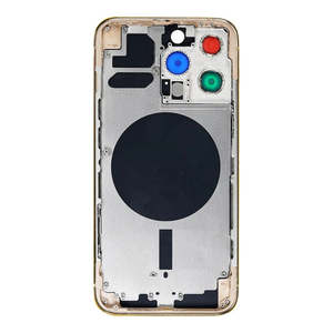No Logo Middle Frame Back Housing With Glass For iPhone 13 Pro Silver