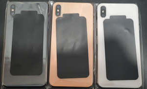 No Logo Back Housing For iPhone XS Black With Small Parts