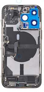 No Logo Back Housing iPhone 13 Pro Max Black With OEM Small Parts & NFC