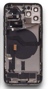 Iphone 12 12 Pro: No Logo Back Housing iPhone 12 Pro Black With OEM Small Parts & NFC