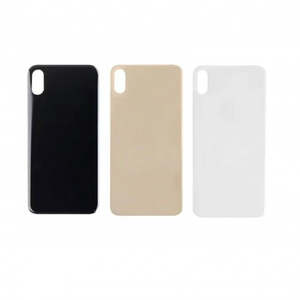 No Logo Back Glass For iPhone XS MAX Rose Gold (Big Cam Lens Hole)