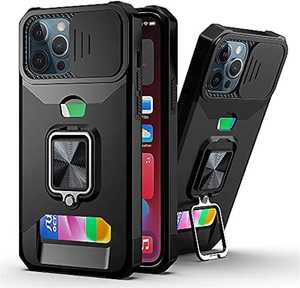 Iphone Xr: Back Kickstand Camshield Card Case For Iphone XR Black