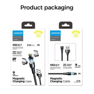 Joyroom S-1021X1 Lightning Magnetic Charging Cable 1M Black / Red