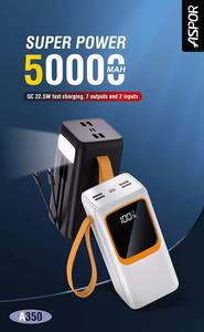 Powerbank: Aspor A350 50000mAh Big Mac Power Bank 22.5W+20W+18W ALL IN ONE
