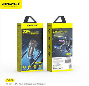 Car Charger: Awei C-857 33W Car Charger Dual Port USB Type C Fast Charge