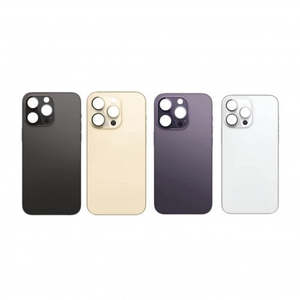 No Logo Back Glass For iPhone 14 Pro Black (Big Cam Lens Hole)
