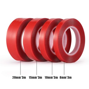 Products: 8mm*50M Double Sided Adhesive Sticky Tape Red