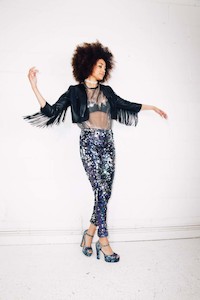 PETROL PURPLE BLUE SILVER SEQUIN PARTY PANTS