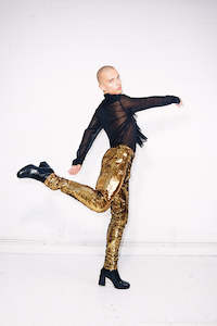 GOLD SEQUIN PARTY PANTS
