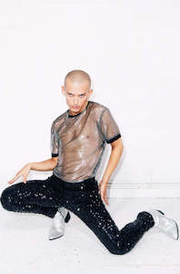 UNISEX SHEER SILVER T-SHIRT