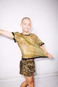 UNISEX SHEER GOLD T-SHIRT