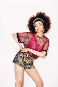 Womens Sequin Shorts: RAINBOW GOLD SEQUIN SHORTS