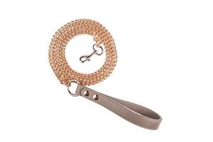 Lead in taupe leather