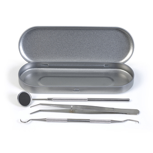 Products: Hygiene Kits – Incl. Stainless Steel Pick, Scaler, Mouth mirror in Silver Case-home use - Sparkle White