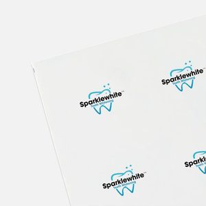 Products: Sheet of Small Round Stickers Qty 24 per sheet 4.3 x 4.3 cm - Sparkle White