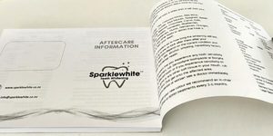 After Care Booklet with Food List (A5 Pad of 100) - Sparkle White