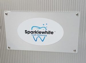 Oval bumper sticker for your car bumper, trolley bag, window etc - Sparkle White