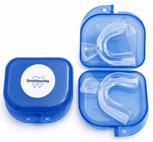 Mouth guard in a case for teeth grinders – worn on lowers, comes with 2 moulds&hellip;