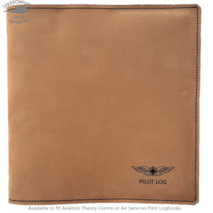 Pilot Logbook Cover: CASA (Australia) Pilot Logbook Cover (ATC or AirServices) - Nubuck Leather - Pilot Log