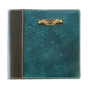 Pilot Logbook Covers: NZCAA Pilot Logbook Cover - 2 colour spine / front, wings / initials plate
