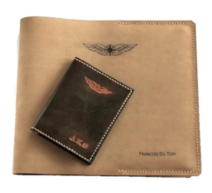 Gifts For Pilots: NZCAA Logbook & Licence / Medical Certificate Wallet Combo - Nubuck & Hand Finished Leather