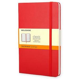 Moleskine Notebooks: Moleskine Large (A5) Classic Notebook Ruled (13 cm x 21 cm) Red, Blue or Black
