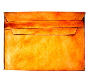 Personalised Leather Covers Holders: Document Folio (not expanding) - Embossed Initials