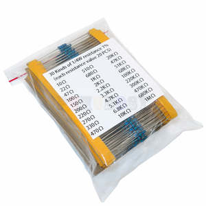 Led Power Supply: 600pcs/set 30 Kinds 1/4W Resistance 1% Metal Film Resistor Pack Assorted Kit