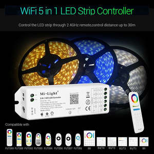 Led Controllers Remotes: Milight / Miboxer 5 in 1 LED Strip Controller WL5 - for RF or Wifi control