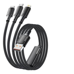 Essager 1.2metre 100W 3-in-1 Fast Charging Cable