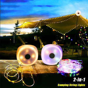 Camping Lights 10m String with Lantern (2 in 1 Design) Waterproof & Rechargeable