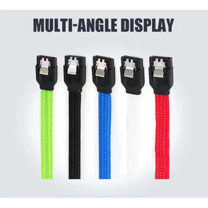 Pc Gamer Gear: Lecolli SATA 3.0 III SATA3 7pin Data Cable 6Gb/S SSD Cables HDD Hard Disk Drive Cord Line With Nylon Premium Sleeved