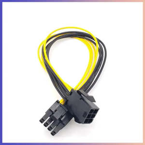 Pc Gamer Gear: 30cm PCIe 6 Pin To 8 Pin Power Adapter Cable For PCIe Video Cards