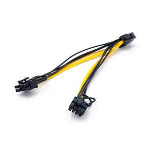 PCI-E 6-pin to Dual 6+2-pin (6-pin/8-pin) Power Splitter Cable