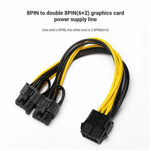 Pc Gamer Gear: 8-pin PCI Express to 2 x PCIe 8 (6+2) pin Power Cable (for Graphics Card PCI-e GPU)