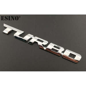 Auto: Turbo car badge, 3D Metal Chrome Zinc Alloy Emblem Badge
