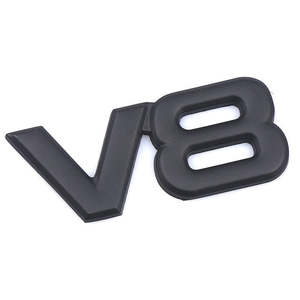 Auto: V8 Badge - Steel, Matt Black