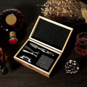 Bar: Whiskey Stones Gift Set - 9 Granite Chilling Stones