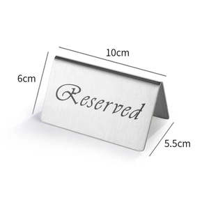 Table Reserved Sign