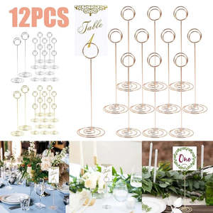 Table Number Card Holder, 22cm tall, 12 Pcs