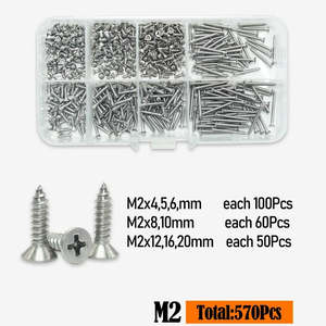 Tools: Multi Kits of A2-70 304 Stainless Steel Tapping Screws (M2, M3, M2M3M4 sets)