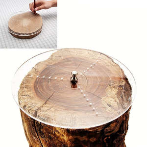 Tools: Centre Finder ruler Scribing Gauge Woodworking Compass for Woodturners Bowls Lathe Work Clear Acrylic Drawing Circles Diameter