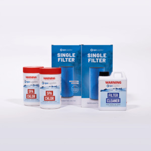 All: INS - 2 x Platinum Microban Filter, Filter Cleaner & 2kg Chlorine Subscription Pack