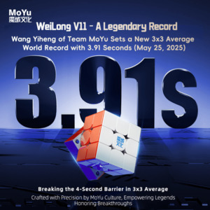 MoYu WeiLong WRM V11 3x3 (20 Magnet Ball Core, MagLev, UV)